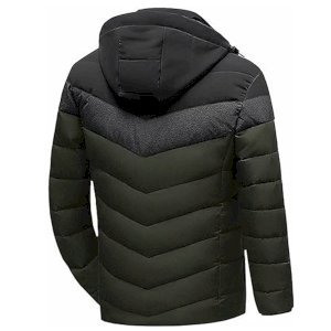 Men's Stylish Windproof Padding Huddles Jacket (Olive)