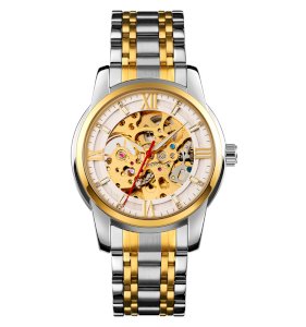 SKMEI 9222 silver golden  mens watch Luminous Waterproof Watch for Men Automatic Hollow Out Mechanical Watch