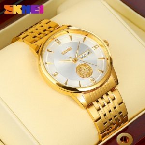 SKMEI 9309 golden whaite