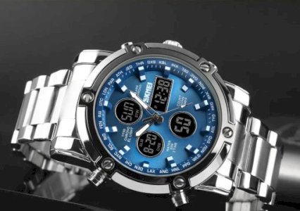 Skmei 1389 (Silver Blue)