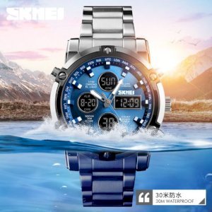 Skmei 1389 (Silver Blue)
